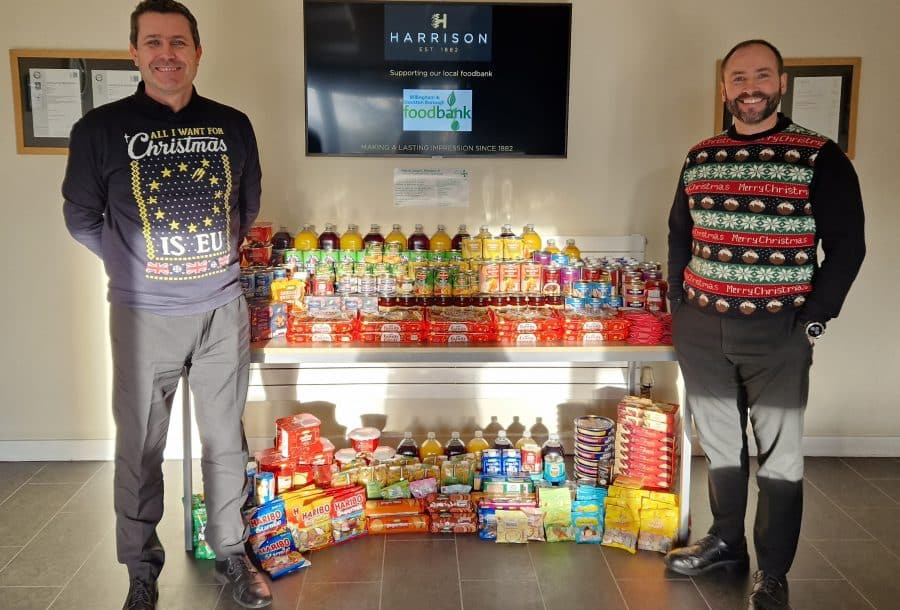 Harrison Packaging donates food & drink to local foodbank