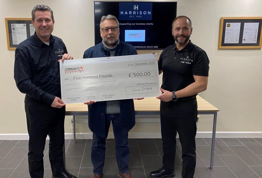 Harrison Packaging supports local homelessness charity